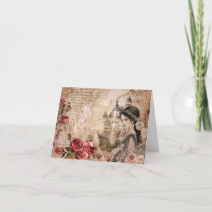 Elegante Romantische Abstrakte Kunst - Blankokarte Feiertagskarte
