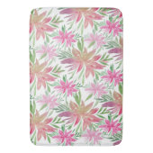 Elegante romantische Aquarellfarben-Blume in Rosa Badematte (Vorderseite Vertikal)