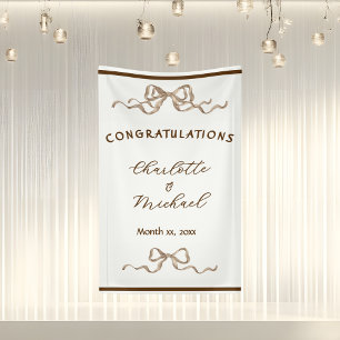 Elegante Romantische Band Hochzeit Banner