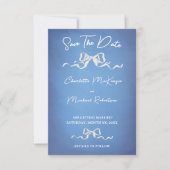 Elegante Romantische Band Hochzeit Save The Date (Vorderseite)