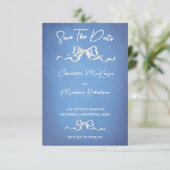 Elegante Romantische Band Hochzeit Save The Date (Stehend Vorderseite)