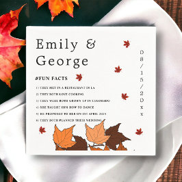 Elegante romantische Blätter fallen Fun Facts Hoch Serviette