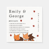 Elegante romantische Blätter fallen Fun Facts Hoch Serviette (Vorderseite)