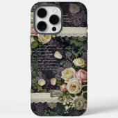 Elegante Romantische Blooms & Lace Ephemera Case-Mate iPhone Hülle (Rückseite)