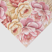 Elegante Romantische Blumen & Schmetterlinge Decou Seidenpapier (Detail)