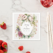 Elegante romantische Blumenhochzeit Serviette (Beispiel)