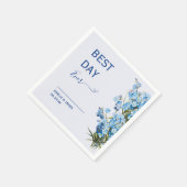 Elegante romantische Blütenhochzeit "Vergessen-Ich Serviette (Ecke)