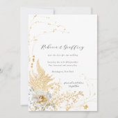 Elegante romantische botanische Rose Kalligraphie Save The Date (Vorderseite)