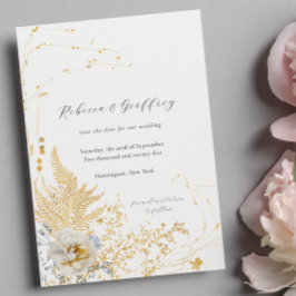 Elegante romantische botanische Rose Kalligraphie Save The Date