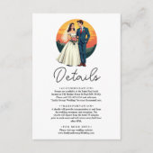 Elegante romantische Braut- und Bräutigam-Sonnenun Begleitkarte (Vorderseite)