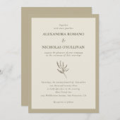 Elegante romantische Champagner-Palette Hochzeit Einladung (Vorne/Hinten)