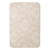 Elegante Romantische Chic Floral Damask-Cream Badematte (Vorderseite Vertikal)