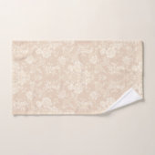 Elegante Romantische Chic Floral Damask-Cream Badhandtuch Set (Handtuch)