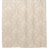 Elegante Romantische Chic Floral Damask-Cream Duschvorhang (Vorderseite)