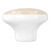 Elegante Romantische Chic Floral Damask-Cream Keramikknauf (Seitenansicht)