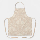 Elegante Romantische Chic Floral Damask-Cream Schürze (Vorderseite)