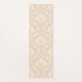 Elegante Romantische Chic Floral Damask-Cream Yogamatte (Vorderseite)