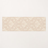 Elegante Romantische Chic Floral Damask-Cream Yogamatte (Vorderseite (Horizontal))