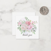 elegante romantische Dankeschön-Rose-Karte Mitteilungskarte (Vorderseite/Rückseite Beispiel)