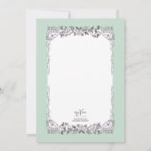 Elegante romantische einladung (Rückseite)