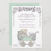 Elegante romantische einladung (Vorne/Hinten)