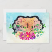 Elegante Romantische Flora Bouquet Dankeschön Kart (Vorderseite)