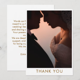 Elegante ROMANTISCHE FOTO-Hochzeit Danke Flachkart