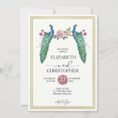 Elegante romantische Friedensgespräche in der Lieb Einladung (Vorderseite)