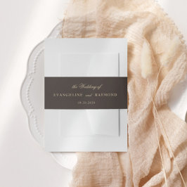 Elegante romantische Goldschrift-Hochzeit Einladungsbanderole