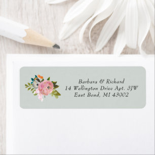 Elegante romantische handgemalte Blumenhochzeit