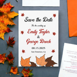 Elegante romantische Herbstlaube Burgundy Chic Wed Save The Date