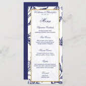 Elegante romantische Hochzeit der Navy Blue Gold B Programm (Vorne/Hinten)