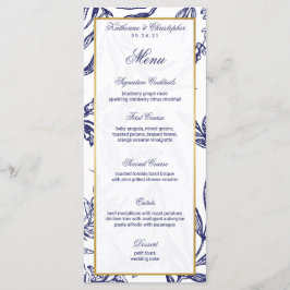 Elegante romantische Hochzeit der Navy Blue Gold B Programm