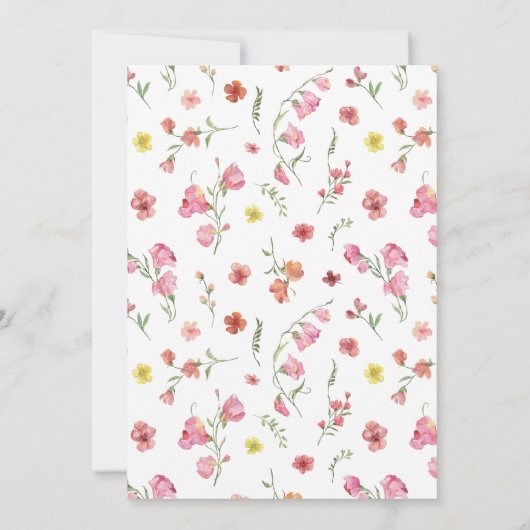 Elegante romantische Hochzeit der Wasserfarben Einladung (Rückseite)