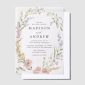Elegante romantische Hochzeit der Wasserfarben Pergament Einladungen (Versetzt)