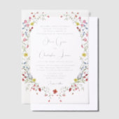 Elegante romantische Hochzeit der Wasserfarben Pergament Einladungen (Versetzt)