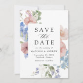 Elegante romantische Hochzeit der Wasserfarben Save The Date (Vorderseite)