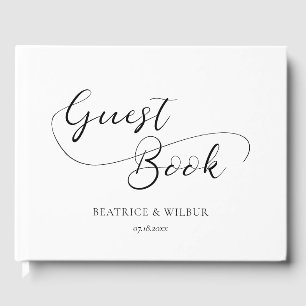Elegante romantische Hochzeit in Kalligrafie Gästebuch