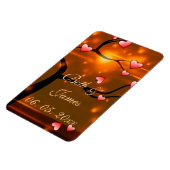 Elegante romantische Hochzeit Magnet (Linke Seite)
