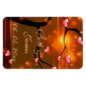 Elegante romantische Hochzeit Magnet (Horizontal)