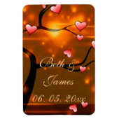 Elegante romantische Hochzeit Magnet (Vertikal)