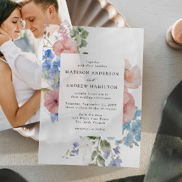 Elegante romantische Hochzeit mit Aquarellfarben Pergament Einladungen