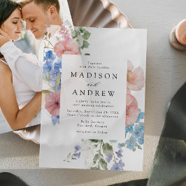 Elegante romantische Hochzeit mit Aquarellfarben Pergament Einladungen