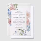 Elegante romantische Hochzeit mit Aquarellfarben Pergament Einladungen (Versetzt)