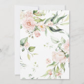 Elegante romantische Hochzeit mit floraler Wasserf Einladung (Rückseite)