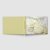 Elegante romantische Hochzeit mit weißer Rose Gästebuch (Voll)