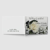 Elegante romantische Hochzeit mit weißer Rose Gästebuch (Voll)