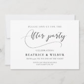 Elegante romantische Hochzeit nach dem Party Einladung (Vorderseite)