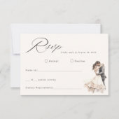 Elegante romantische Hochzeit RSVP Karte (Vorderseite)