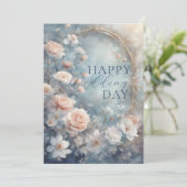 Elegante romantische Hochzeiten mit Flora Herzlich Karte (Stehend Vorderseite)